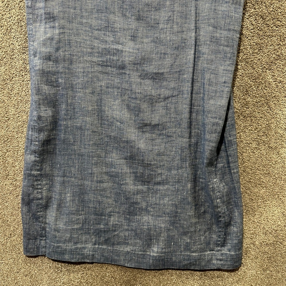 Theory Adraya Blue Linen Blend Sleeveless Shift Mini Dress Size 4 Coastal Summer - Picture 8 of 11